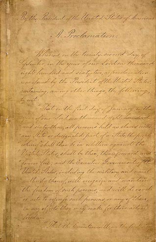 Emancipation Proclamation Page 1