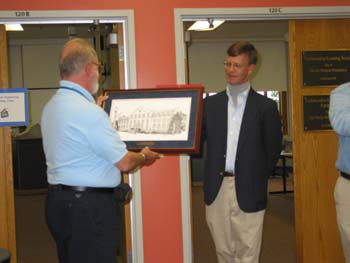 Burnett with gift