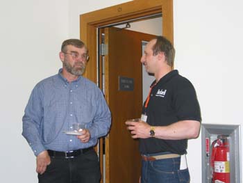 Evans with Alumni