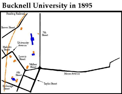 Map of Bucknell in 1895