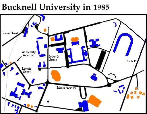 Image Map of Bucknell in 1985