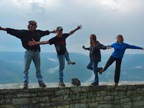 Having fun at Hyner View overlook