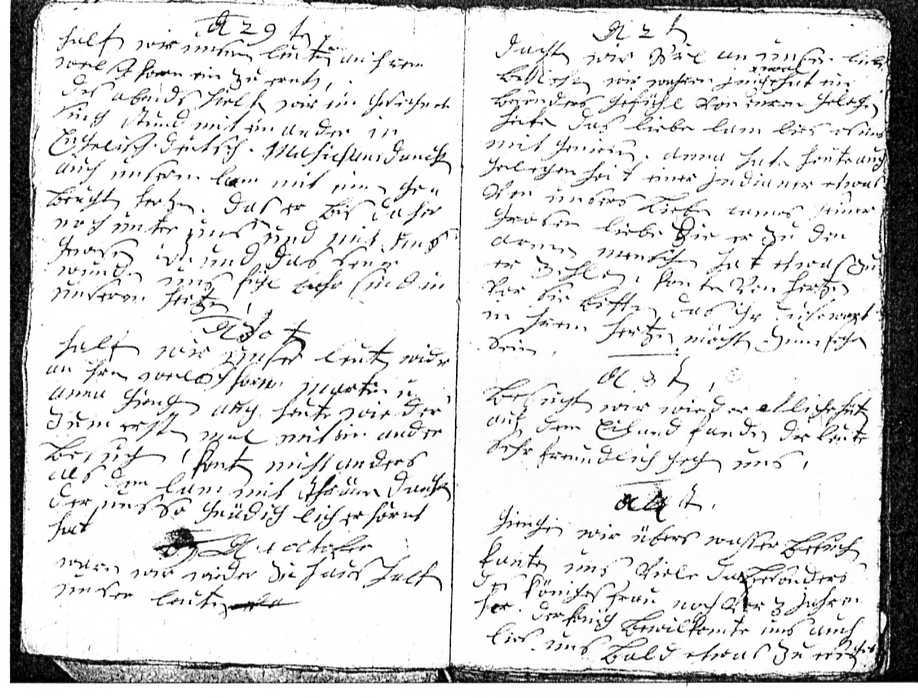 A Double Page Excerpt from the Shamokin Diary