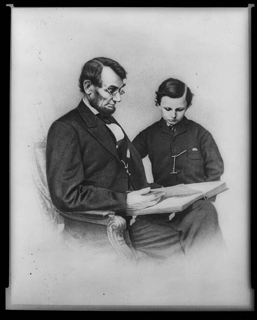 Lincoln and His Son Tad