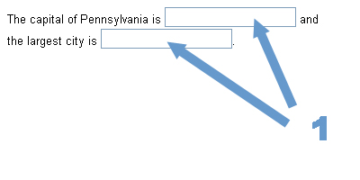 Related Pictures example question types fill in multiple blanks