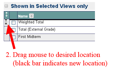 Drag Column to New Location