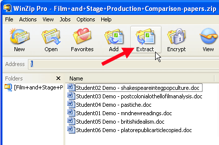 Extract Files - WinZip