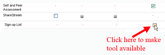 Make Sign-Up List Available