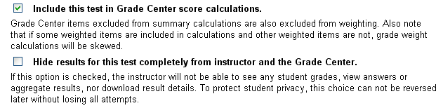 Self-Assessment Options