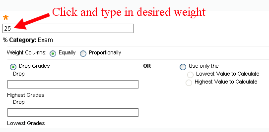 Add Weight to First Category