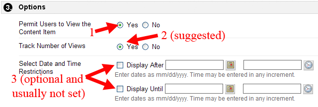 Display Options