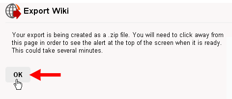 Export Wiki Message