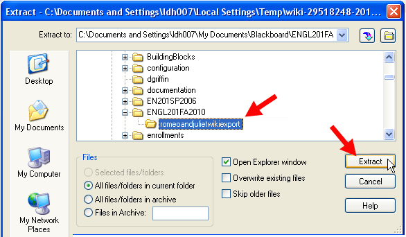Extract Files in Archive