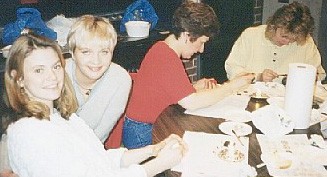 Tracy and Gillian Making a Mess on the Table!