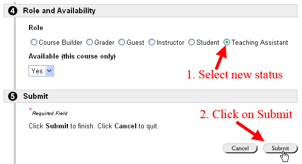 Change Student Role