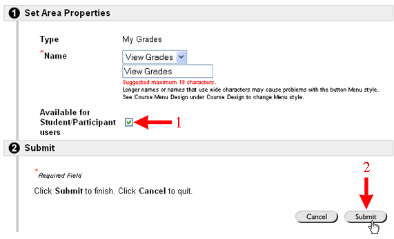 Make View Grades Available