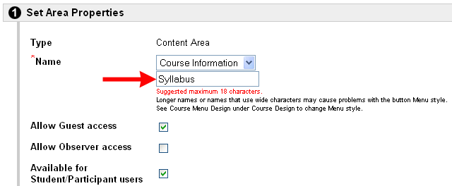 Change Name to Syllabus