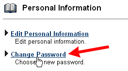 Change Password Link