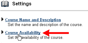 Course Availability Link