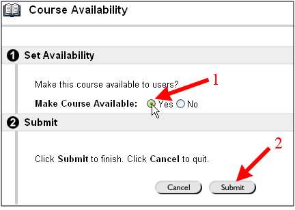 Make Course Available