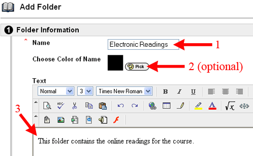 Folder Information