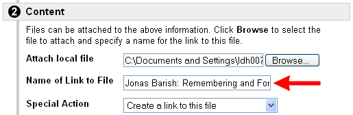Create Link to File