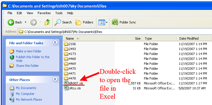 Summary Spreadsheet File