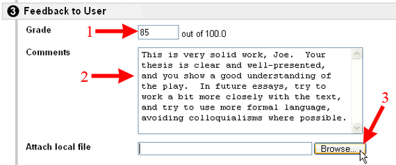 Provide Feedback to Student