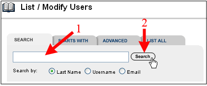 Search for Users
