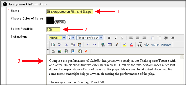 Add Assignment Details