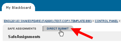 Click on Direct Submit Tab