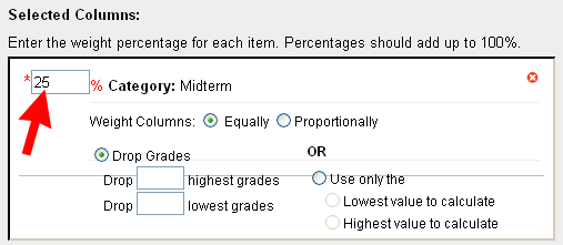 Add Weight to First Category