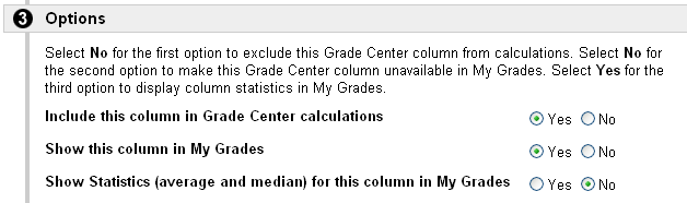 Default/Recommended Options