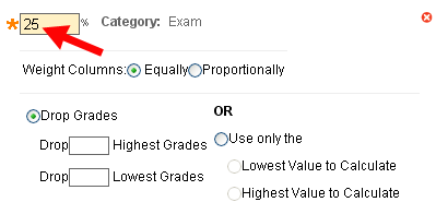 Add Weight to First Category