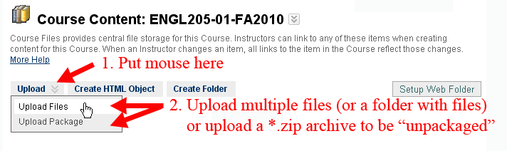 Add Files to Course Files Area