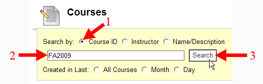 Search by Course ID