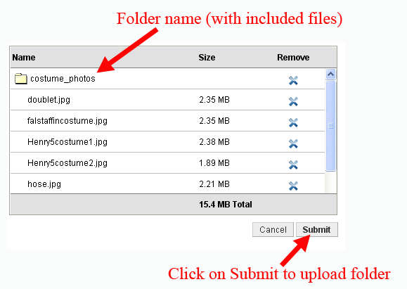 Add Folder to Files Area