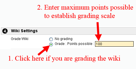 Wiki Settings for Grading