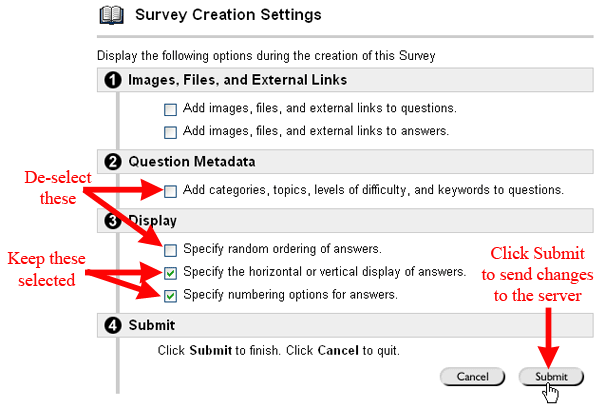 Survey Options