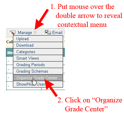 Organize Grade Center