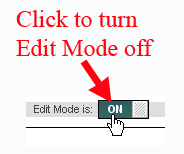 Turn Edit Mode Off